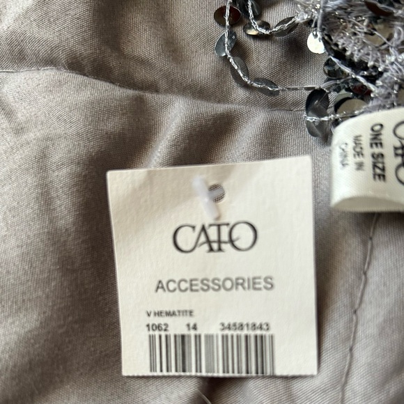 ๐3/$25 NWT Cato Elegant Silver Floral Lace Shawl - Picture 9 of 9